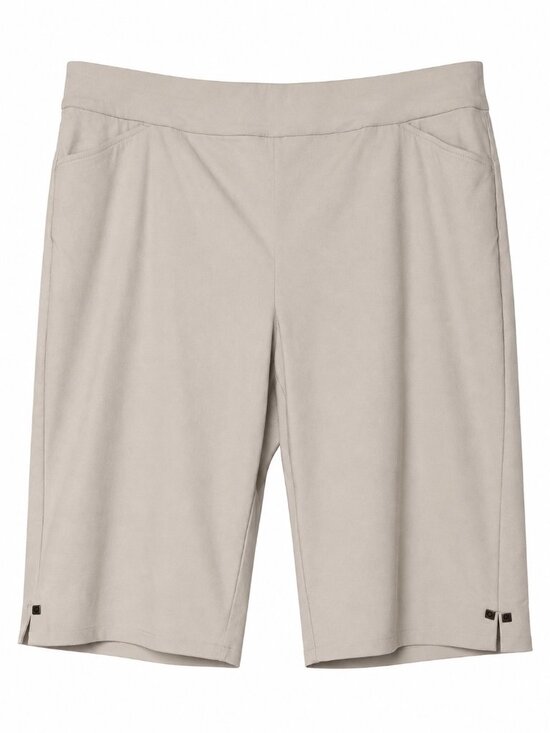 Northern Reflections Pants - Northern Reflections Women's XL Pull-On Bermuda Shorts Beige Compression Waist